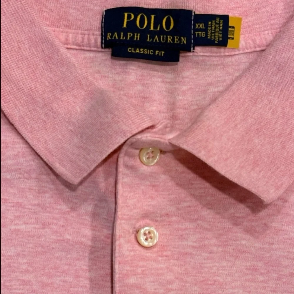 Polo Ralph Lauren Classic Fit Polo Shirt Pink 100% Cotton Pony Logo XXL